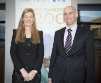 from left to right: Maura McMahon - Limerick Chamber, Paul Kerr- First Choice Financial Services