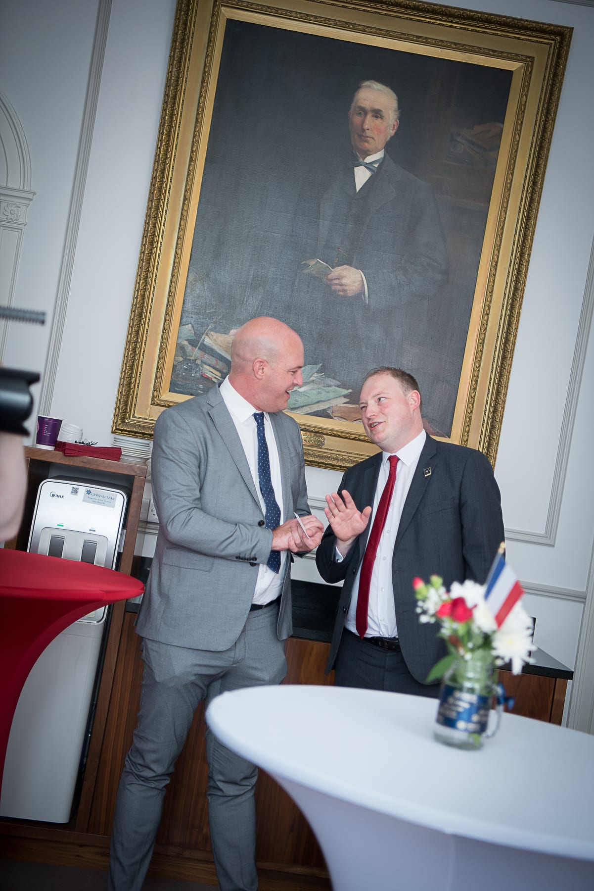 no repro fee- 
From Left to Right:  French Embassy Event which took place on the 18th June in the Limerick Chamber Boardroom:  Cyril Caffan - Castletroy Park Hotel, James Griffin - So Hotels. 
Photo by Morning Star Photography
