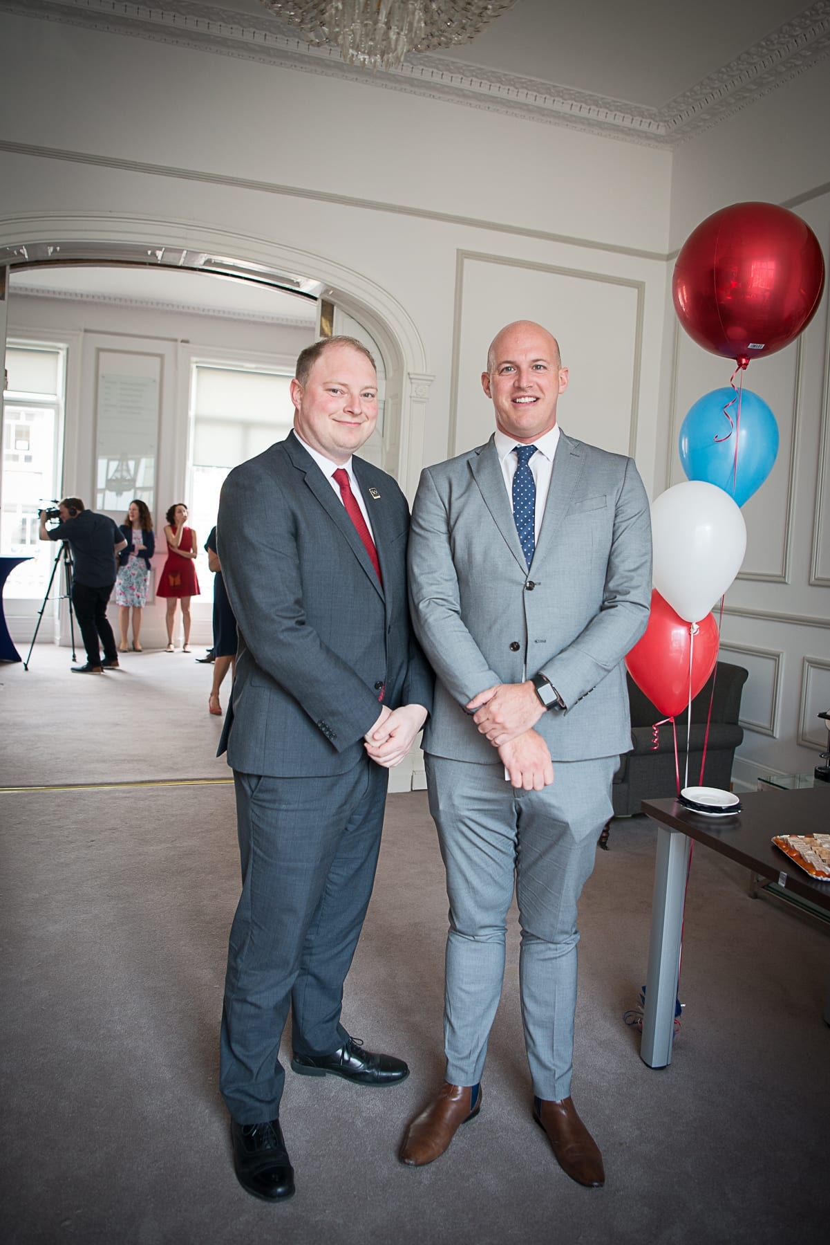 no repro fee- 
From Left to Right:  French Embassy Event which took place on the 18th June in the Limerick Chamber Boardroom:  Cyril Caffan - Castletroy Park Hotel, James Griffin - So Hotels. 
Photo by Morning Star Photography