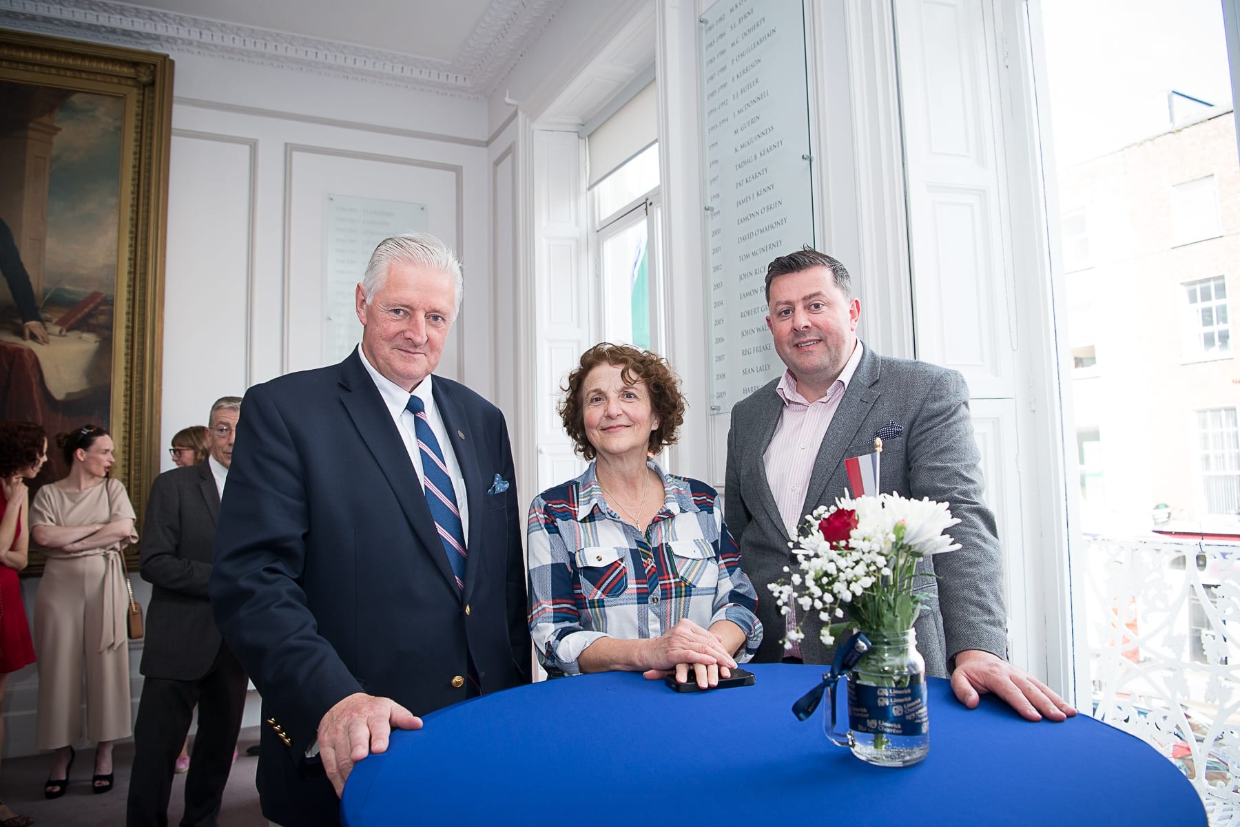 From Left to Right:  French Embassy Event which took place on the 18th June in the Limerick Chamber Boardroom:  Patrick O’Sullivan - Consulate of the Republic of Poland, Marie Thérése Batardiére - UL, Patrick O’Sullivan - Sales Dynamics. 
Photo by Morning Star Photography