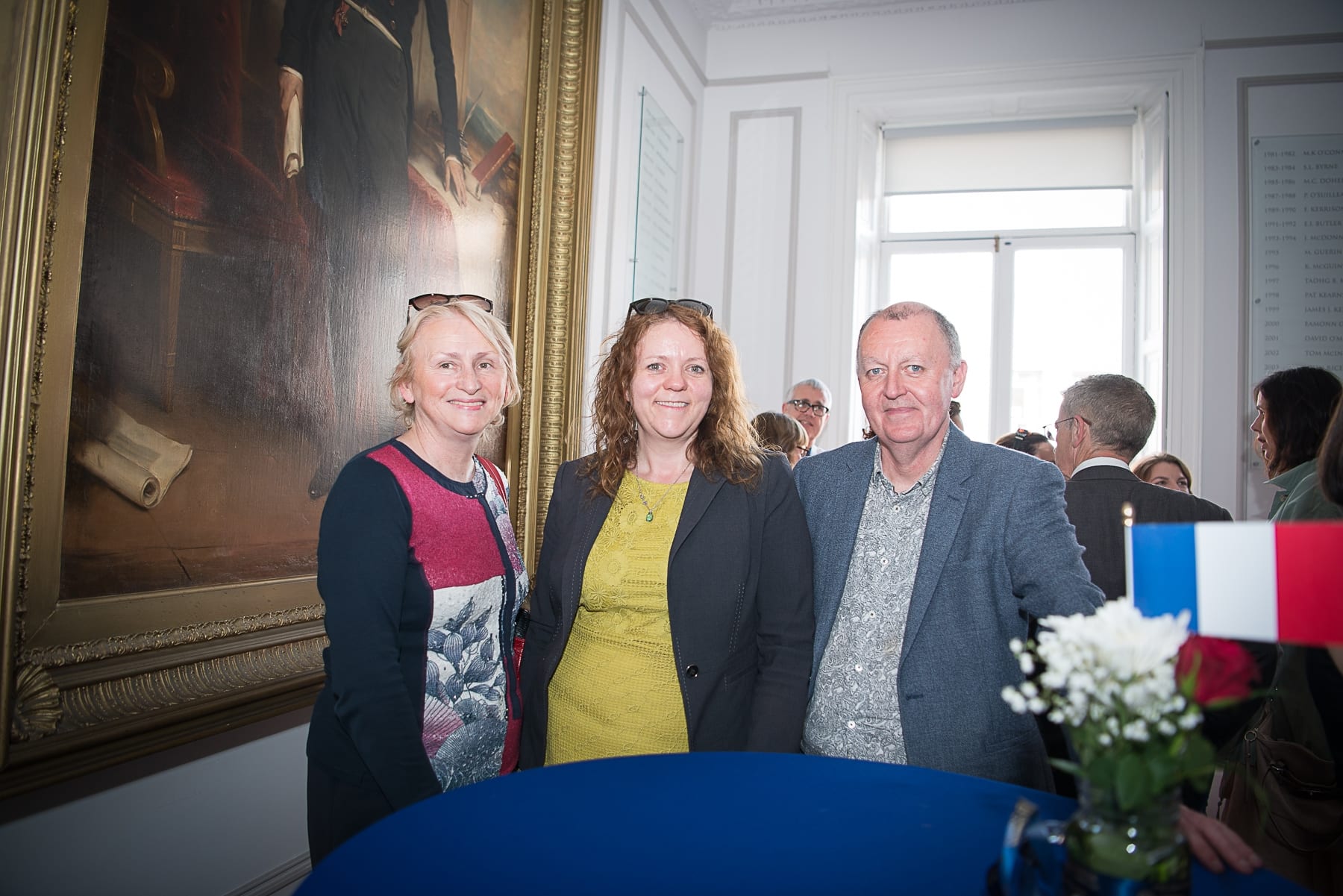 no repro fee- 
From Left to Right:  French Embassy Event which took place on the 18th June in the Limerick Chamber Boardroom:  Josephine Butler - Essilor, Marketa Dowling - Belltable, Tom Dowling - Troy Studios. 
Photo by Morning Star Photography