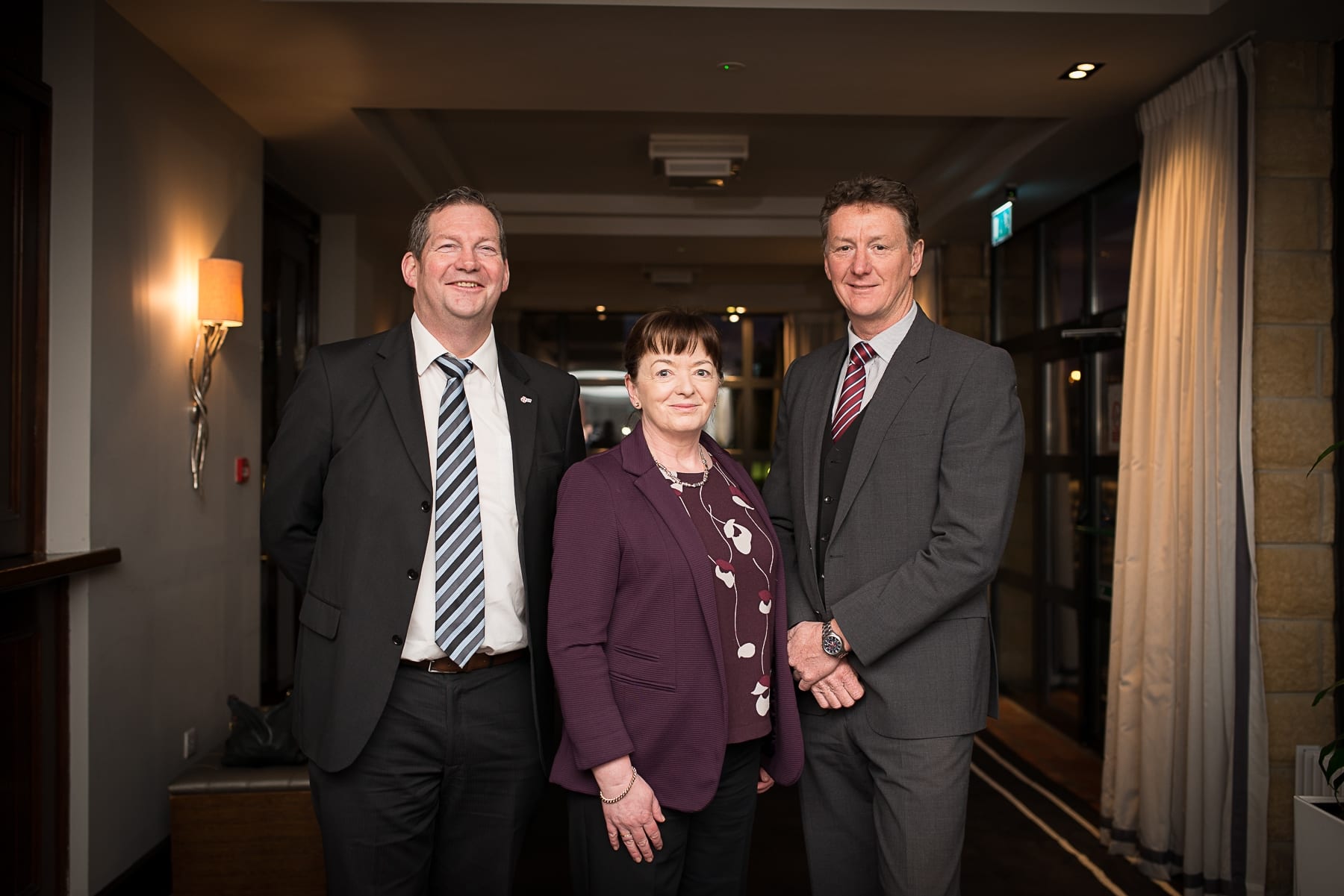 Economic Breakfast Briefing; European and Local Economic Outlook In association with the Limerick Post which took place in the Castletroy Park Hotel on Monday 11th Feb 2019:  From left to right:  Dr Liam Browne - Vice President LIT, Joan O’Dell - AIB, Tommy Lenahan  - AIB. 
 Image by Morning Star Photography