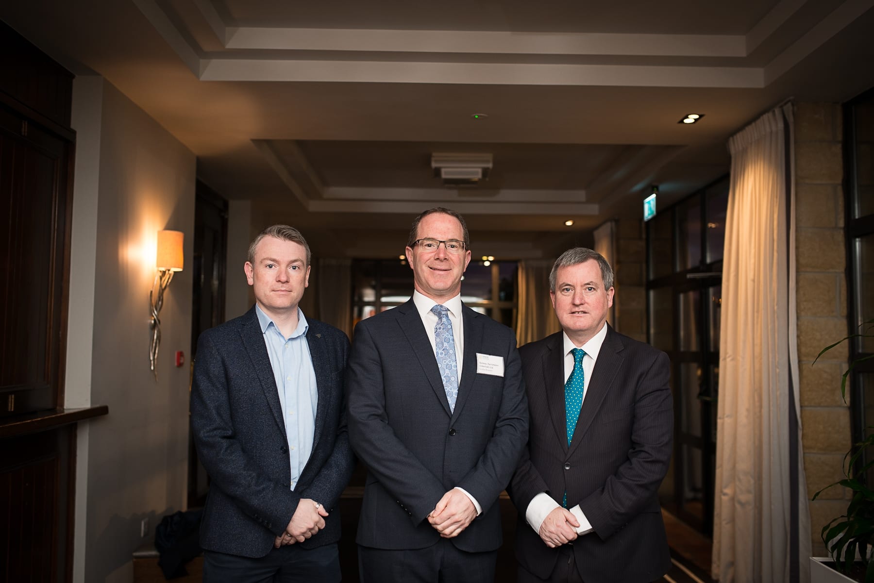 Economic Breakfast Briefing; European and Local Economic Outlook In association with the Limerick Post which took place in the Castletroy Park Hotel on Monday 11th Feb 2019:  From left to right: Philip Stack - Arup, Gordan Kearney - Rooney Auctioneers, Senator Kieran O’Donnell. 
 Image by Morning Star Photography