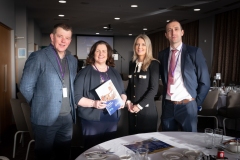 Economic Business Breakfast Event held in the Strand Hotel on the 23rd March from left to right: 
Graham Burns- CPL Resouces, Catherine Duffy - Northern Trust, Miriam O’Connor - President Limerick Chamber, James Mullane  PPS Fanicial Planning.