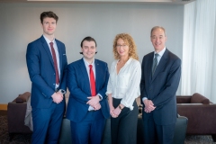 Economic Business Breakfast Event held in the Strand Hotel on the 23rd March from left to right: 
Diarmuid O’Shea - speaker/ Limerick Chamber, Sean Golden - Speaker / Limerick Chamber, Mairead Connolly - PWC, Carl Tannenbaum - Speaker / Northern Trust,