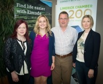 from left to right: Deirdre Flynn - Lime Tree Theatre, Sadhbh McCoy - Lime Tree Theatre, Sean Mullally - Q3 Security Systems, Janice Adams -Q3 Security Systems,