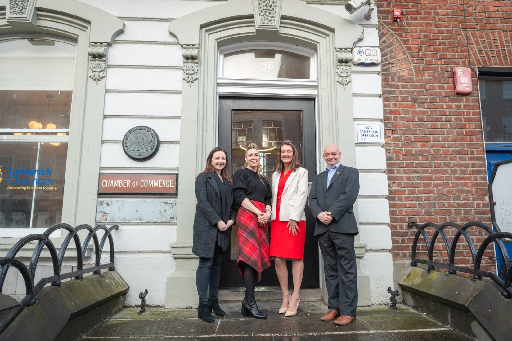 which was held in Limerick Chamber Boardroom on Wednesday 26th February - From Left to Right: Dr Caitriona Cahill - Limerick Chamber, Maria Treacy -  MD Reconnect / Speaker, Karen O’Reilly- Employflex Sponsor/ Speaker, Fergus Chawke, - Employflex Sponsor/ Speaker.  
Photo credit Shauna Kennedy