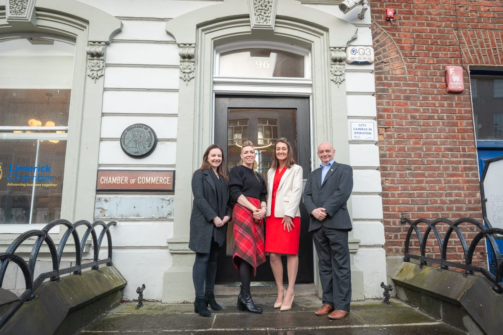 which was held in Limerick Chamber Boardroom on Wednesday 26th February - From Left to Right: Dr Caitriona Cahill - Limerick Chamber, Maria Treacy -  MD Reconnect / Speaker, Karen O’Reilly- Employflex Sponsor/ Speaker, Fergus Chawke, - Employflex Sponsor/ Speaker.  
Photo credit Shauna Kennedy