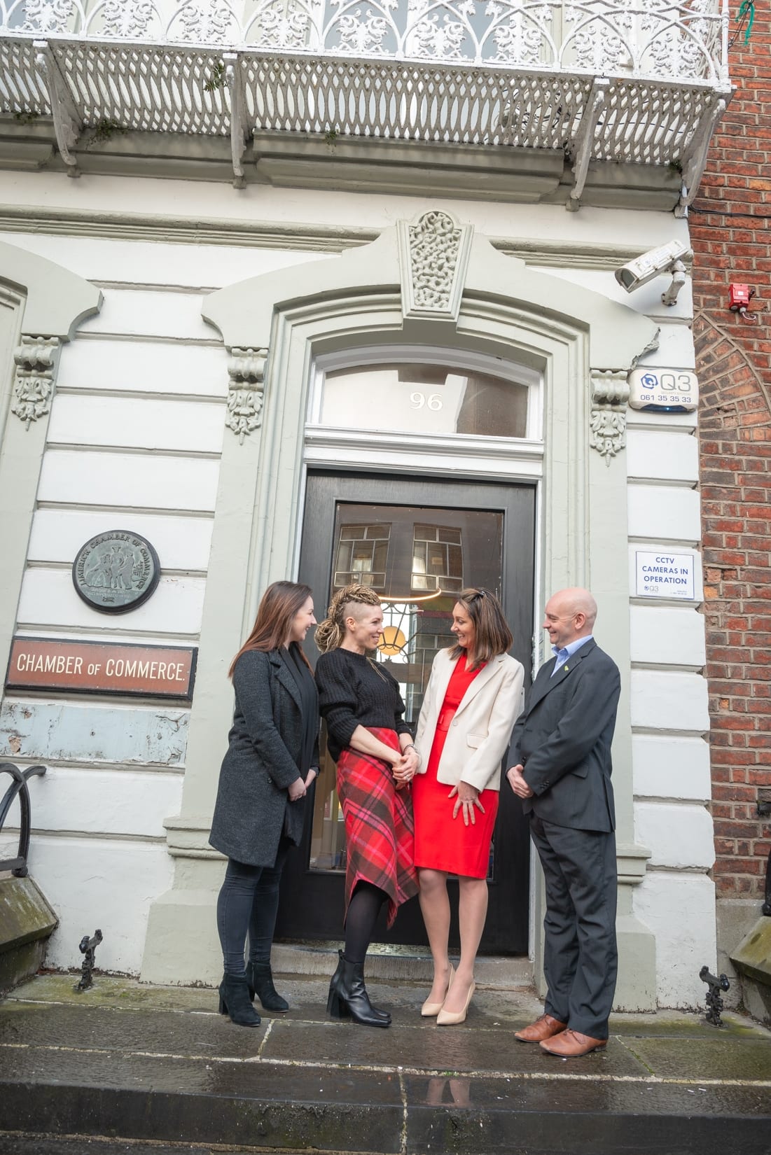 which was held in Limerick Chamber Boardroom on Wednesday 26th February - From Left to Right: Dr Caitriona Cahill - Limerick Chamber, Maria Treacy -  MD Reconnect / Speaker, Karen O’Reilly- Employflex Sponsor/ Speaker, Fergus Chawke, - Employflex Sponsor/ Speaker.  
Photo credit Shauna Kennedy