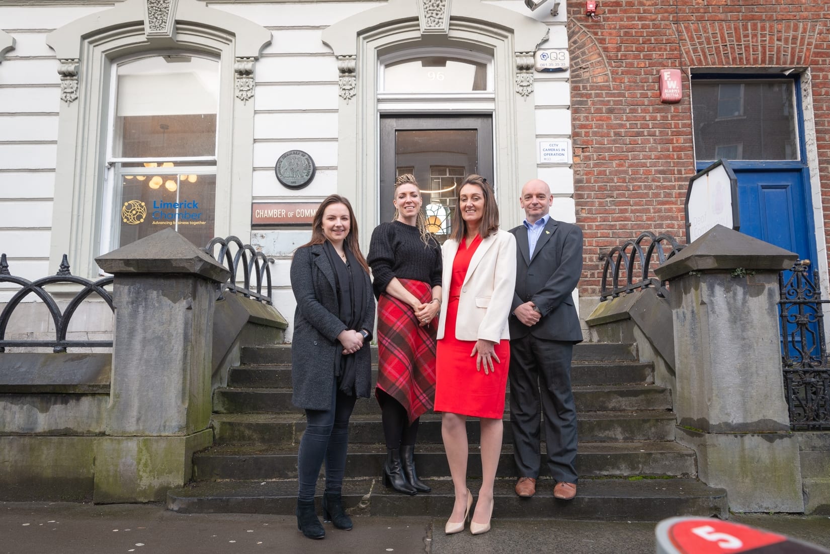 which was held in Limerick Chamber Boardroom on Wednesday 26th February - From Left to Right: Dr Caitriona Cahill - Limerick Chamber, Maria Treacy -  MD Reconnect / Speaker, Karen O’Reilly- Employflex Sponsor/ Speaker, Fergus Chawke, - Employflex Sponsor/ Speaker.  
Photo credit Shauna Kennedy
