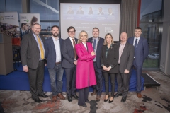 No repro fee-Limerick Chamber Skillnet sponsors energy on the estuary which was held in Clayton Hotel limerick on 24th February - From Left to Right: Jerry Hallissey - Shannon Foynes Port Company  / Speaker,  Deputy Brian Leddin - Chair of the Oireachtas Committee on Environment and Climate Action / Speaker,  Michael MacCurtain - Limerick Chamber Skillnet / Sponsors, Dee Ryan - CEO Limerick Chamber, Donal Cantillon- President Limerick Chamber , Val Cummins - Simply Blue Group / Speaker,  Barry O’Sullivan - Shannon Estuary Economic Taskforce / Speaker,  Ciaran McManus - ESB / Speaker,