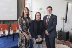 No repro fee-Limerick Chamber Skillnet sponsors energy on the estuary which was held in Clayton Hotel limerick on 24th February - From Left to Right: Marie Glesson - Simply Blue Group,  Shelia Downes - Clare County Council, Michael MacCurtain - Limerick Chamber Skillnet,