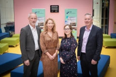 From Left to Right: Mairead Connolly - Limerick Chamber Vice President, Marian Troy SSE Representative/ Sponsor, Seamus Hoyne - TUS/ Sponsor, Pat Keating - Shannon Foynes Port Company / Speaker.