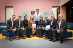 From Left to Right: Dave Lenihan - Speaker,  Seamus Hoyne - TUS/ Sponsor, Alison Hartman - Philip Lee Solicitiors / Compare, Mairead Connolly - Limerick Chamber Vice President, Dr John Cosgrove - TUS / Speaker,  Marian Troy SSE Representative/ Sponsor, Mike Morrisery - Analog Devices,  / Speaker, Pat Keating - Shannon Foynes Port Company / Speaker. Diarmuid Collins- Edwards LifeSciences,