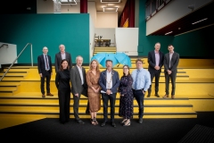 From Left to Right:  Back Row- Mike Morrisery - Analog Devices, Diarmuid Collins- Edwards LifeSciences, Pat Keating - Shannon Foynes Port Company / Speaker. Dave Lenihan - Speaker,  
Front Row:  Alison Hartman - Philip Lee Solicitiors / Compare, ,  Seamus Hoyne - TUS/ Sponsor,  / Speaker, Mairead Connolly - Limerick Chamber Vice President, Mayor of Limerick John Moran,   Marian Troy SSE Representative/ Sponsor,  Dr John Cosgrove - TUS / Speaker,