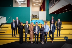 From Left to Right:  Back Row- Mike Morrisery - Analog Devices, Diarmuid Collins- Edwards LifeSciences, Pat Keating - Shannon Foynes Port Company / Speaker. Dave Lenihan - Speaker,  
Front Row:  Alison Hartman - Philip Lee Solicitiors / Compare, ,  Seamus Hoyne - TUS/ Sponsor,  / Speaker, Mairead Connolly - Limerick Chamber Vice President, Mayor of Limerick John Moran,   Marian Troy SSE Representative/ Sponsor,  Dr John Cosgrove - TUS / Speaker, Brian Leddin  TD - Green Party