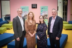 From Left to Right: Mairead Connolly - Limerick Chamber Vice President, Marian Troy SSE Representative/ Sponsor, Seamus Hoyne - TUS/ Sponsor, Pat Keating - Shannon Foynes Port Company / Speaker.