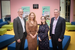 From Left to Right: Mairead Connolly - Limerick Chamber Vice President, Marian Troy SSE Representative/ Sponsor, Seamus Hoyne - TUS/ Sponsor, Pat Keating - Shannon Foynes Port Company / Speaker.