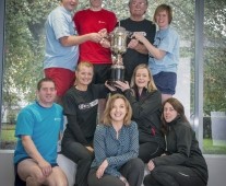 Maria Kelly, Limerick Chamber with staff from Northern Trust, Copytype, Dell & Cook Medical