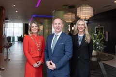 No repro fee: Limerick Chamber and AIB welcome Michael Lohan, IDA for our January Luncheon in the Strand Hotel on the 30th. From left to right:  Miriam O’Connor - President Limerick Chamber, Michael Lohan - CEO/ IDA, Dee Ryan - CEO Limerick Chamber,