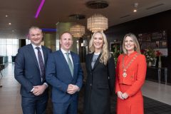 No repro fee: Limerick Chamber and AIB welcome Michael Lohan, IDA for our January Luncheon in the Strand Hotel on the 30th. From left to right:  Will Corcoran - IDA, Michael Lohan - CEO/ IDA, Dee Ryan - CEO Limerick Chamber, Miriam O’Connor - President Limerick Chamber.