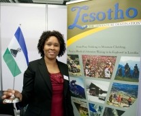 Lineo Motsopa from the Lesotho Embassy at the LIT Irish Innovation Showcase - Picture: Kieran Clancy ©