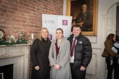no repro fee  - limerick chamber members mingle networking event held in the chamber boardroom on 18-01-2024 - from left to right: Elaine Howley, Jean Kiely, Darragh Quilligan all from AIB.