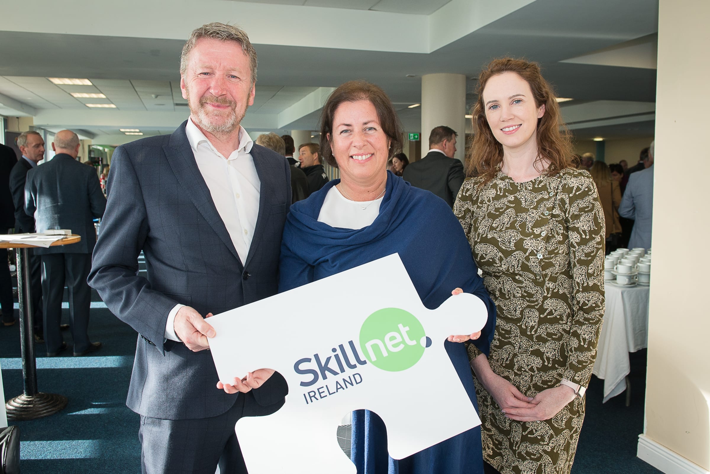 From Left to Right:  Upskilling the MidWest with John Kiely which took place on the 30th April in function room of the Limerick Racecourse: Karl Daly - Metis Ireland, Julie Doyle - Ingenium Training and Coaching, Mary McNamee - Limerick Chamber,