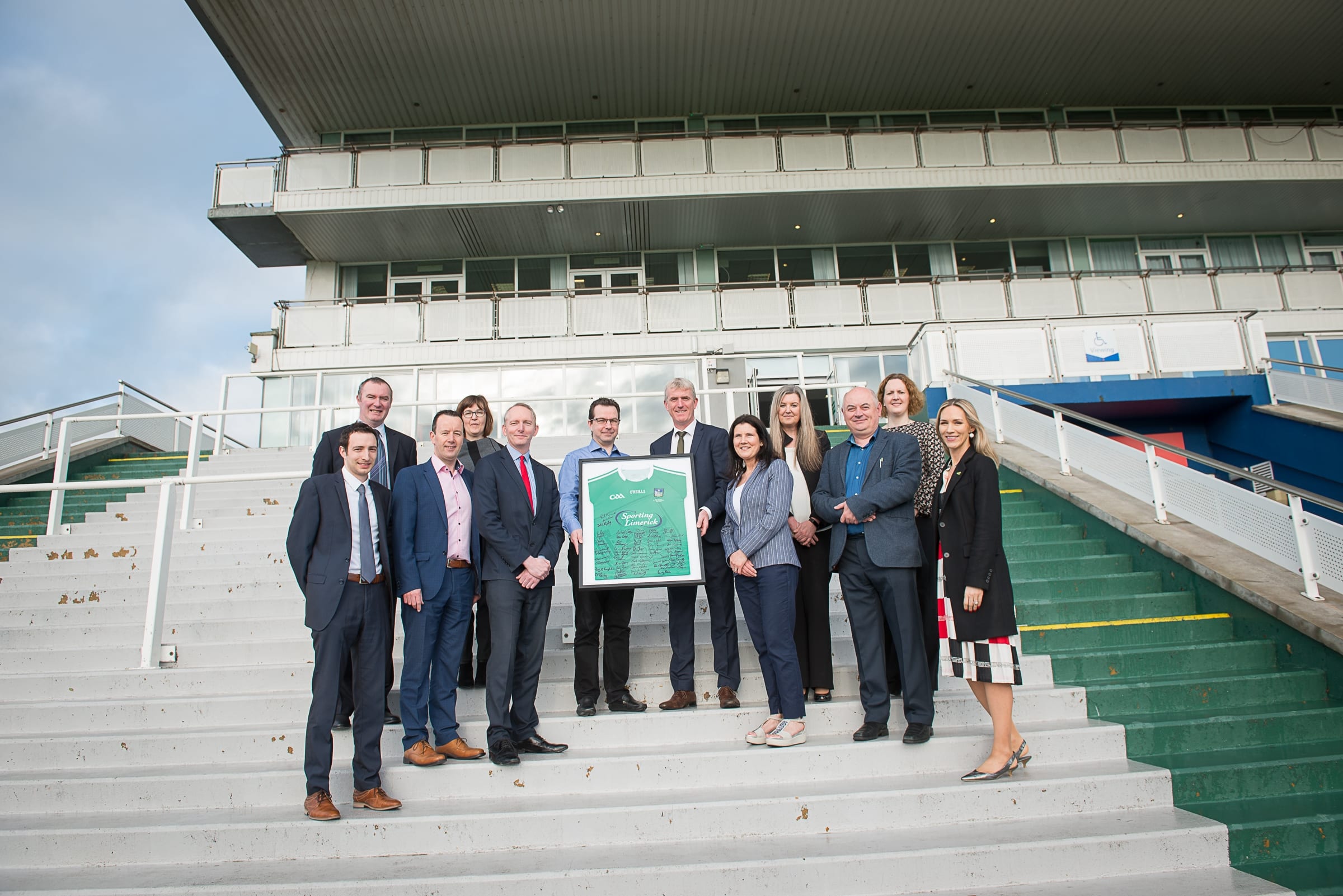 From Left to Right:  Upskilling the MidWest with John Kiely which took place on the 30th April in function room of the Limerick Racecourse:Front Row: Cillian Griffey – Shannon Chamber Skillnet, Joe Leddin – Regional Skills Mid-West, Dave Flynn - Skillnet Ireland / Speaker, Damien Walsh- Engineering Director, ON Semiconductor / Speaker, John Kiely - Limerick Hurling Manager / Keynote Speaker, Anne Morris - Limerick Chamber Skillnet, Gerard Murray - Next Level Skillnet, Dee Ryan - CEO Limerick Chamber. 
Back Row: Aidan Kelly – Advanced Productivity Skillnet, Grainne Walsh - ICBE Skillnet, Sue Davies - Next Level Skillnet, Hazel Hickey - Irish Med tech.