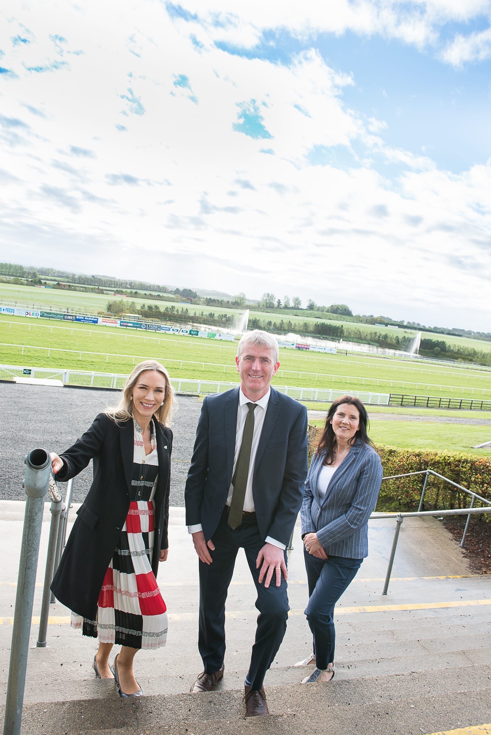From Left to Right:  Upskilling the MidWest with John Kiely which took place on the 30th April in function room of the Limerick Racecourse: Dee Ryan - CEO Limerick Chamber Skillnet, John Kiely - Limerick Hurling Manager / Keynote Speaker, Anne Morris - Limerick Chamber Skillnet
