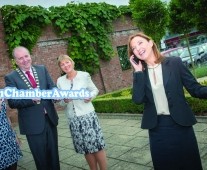 from left to right: Dr. Maria Hinfelaar, President LIT, Main Award Sponsor, Cathal Treacy, Limerick Chamber President, Julie Sinnamon, CEO Enterprise Ireland, Maria Kelly - CEO Limerick Chamber