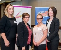 from left to right: Sarah O\'Sullivan - Barringtons Hospital, Siobhan Scanlon - Limerick Greyhound Stadium, Guoda Bond - Park Magic, Niamh Sheehan - Barringtons Hospital..