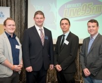 from left to right: Shane McCarthy - Blue Chief Solutions, Carl Widger - Metis Life, Tony Kirwan - FRS Recruitment, Stephen Dunworth - Blue Chief Solutions