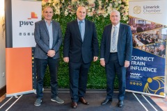 02/10/2024
Ger Dollard, Remi Dillon, Martinstown Stud and Tadhg Murphy, AIB pictured at a PWC_ Limerick Chamber Budget Breakfast which took place at the Castletroy Park Hotel, Limerick.
Pic: Don Moloney