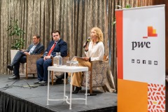 02/10/2024Sean Golden, Limerick Chamber, Professor Eoin Reeves- University of Limerick and Mairead Connolly, PwC pictured at a PWC_ Limerick Chamber Budget Breakfast which took place at the Castletroy Park Hotel, Limerick.Pic: Don Moloney