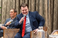 02/10/2024Sean Golden, Limerick Chamber and Professor Eoin Reeves- University of Limerick PwC pictured at a PWC_ Limerick Chamber Budget Breakfast which took place at the Castletroy Park Hotel, Limerick.Pic: Don Moloney