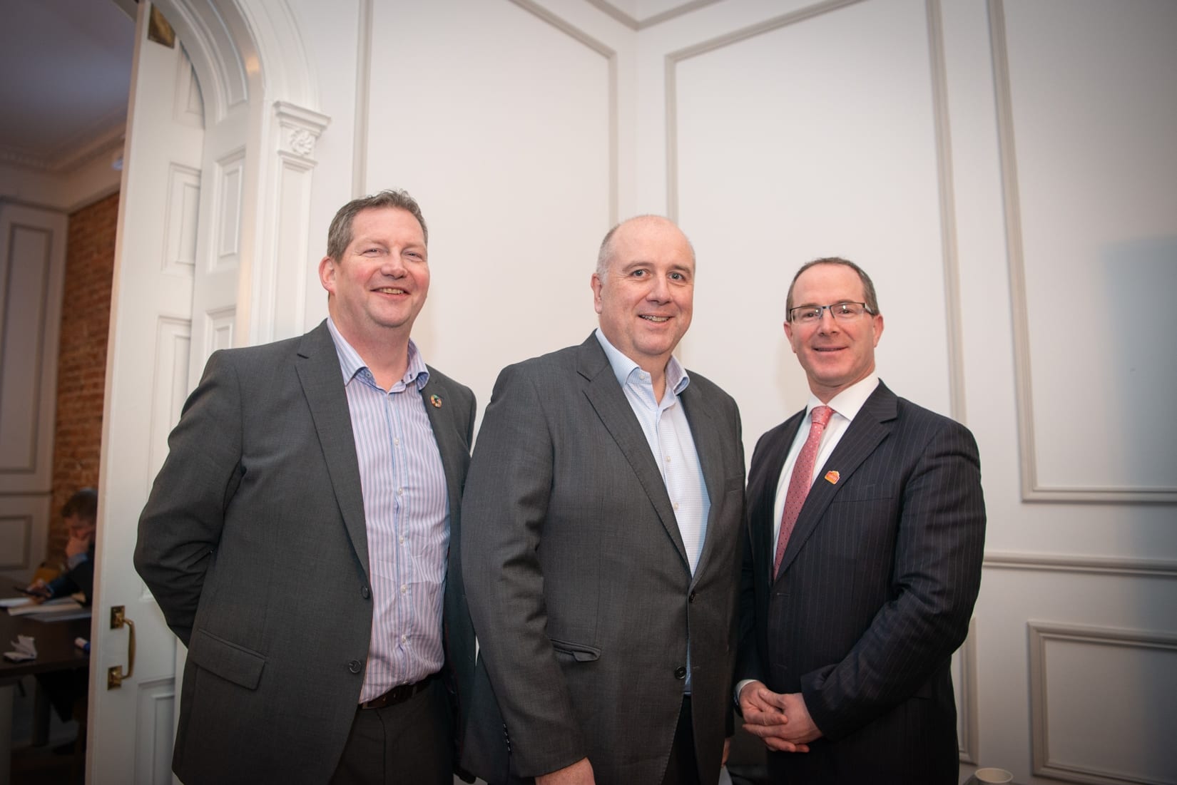 No repro fee-Limerick Chamber AGM 2020 which was held in Limerick Chamber Boardroom on Thursday 27th February - From Left to Right: De Liam Browne - Vice President LIT, Cahill Treacy - Deloitte, Gordan Kearney - Rooney Auctioneers. 
Photo credit Shauna Kennedy