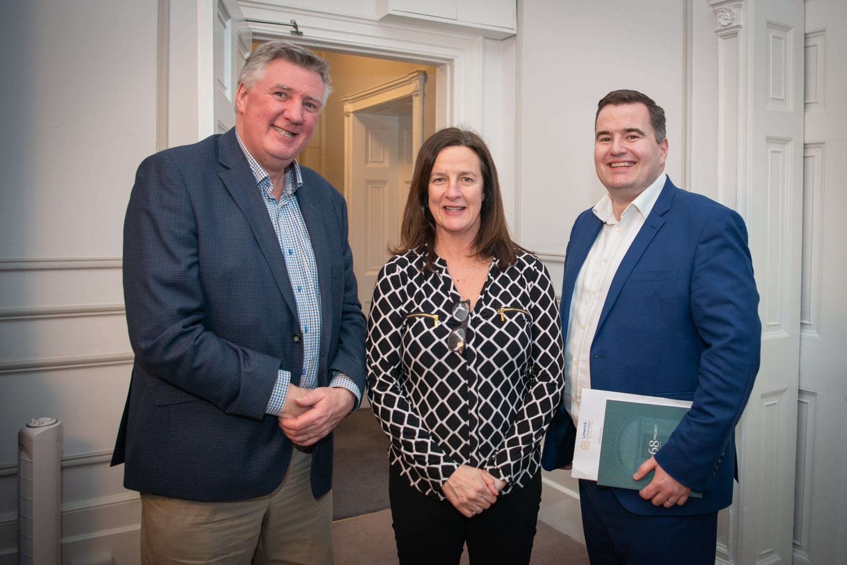 No repro fee-Limerick Chamber AGM 2020 which was held in Limerick Chamber Boardroom on Thursday 27th February - From Left to Right: Dermot Graham - Limerick Chamber, Dr Mary Shire - UL, Donal Cantillon - BOI
Photo credit Shauna Kennedy