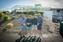 no repro fee: 2025 LIMERICK CHAMBER GOLF CLASSIC which took place on the 22nd May in Limerick Golf Club, Ballysheedy, sponsored by Flynn/ Construction Managers and Contractors. From Left to Right: Jim Keane, Jos Kirby, Eoin Hanley, and Tommy Lenahan representing Serosep.