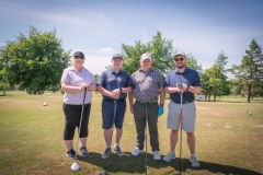 no repro fee: 2025 LIMERICK CHAMBER GOLF CLASSIC which took place on the 22nd May in Limerick Golf Club, Ballysheedy, sponsored by Flynn/ Construction Managers and Contractors. From Left to Right: Trish Kennedy, Aidan O’Halloran, Liam Moloney, Peter Cooke representing MIC.