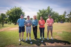 no repro fee: 2025 LIMERICK CHAMBER GOLF CLASSIC which took place on the 22nd May in Limerick Golf Club, Ballysheedy, sponsored by Flynn/ Construction Managers and Contractors. From Left to Right: John Keane, Louis Gropp, Mairead Connolly, Geraldine O’Carroll, Darrin Hanrahan representing PWC.