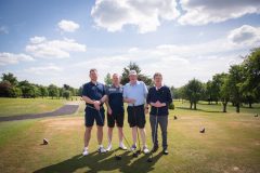 no repro fee: 2025 LIMERICK CHAMBER GOLF CLASSIC which took place on the 22nd May in Limerick Golf Club, Ballysheedy, sponsored by Flynn/ Construction Managers and Contractors. From Left to Right: Noel Moore, Marcus McNamara, Jack Keane, Paul McNamara representing PMI.