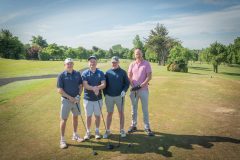 no repro fee: 2025 LIMERICK CHAMBER GOLF CLASSIC which took place on the 22nd May in Limerick Golf Club, Ballysheedy, sponsored by Flynn/ Construction Managers and Contractors. From Left to Right: John Moloney, Gearóid O’Leary, Conor McMahon, Ruairi Ryan representing Flynn / Construction Managers and Contractors