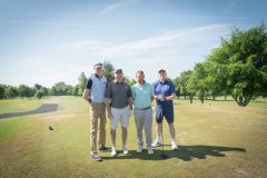 no repro fee: 2025 LIMERICK CHAMBER GOLF CLASSIC which took place on the 22nd May in Limerick Golf Club, Ballysheedy, sponsored by Flynn/ Construction Managers and Contractors. From Left to Right: Mike Sheehy, Alan Hogan, Barry Woodland, Ollie Canning representing Kirby Group.