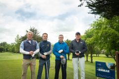 no repro fee: Limerick Chamber Inaugural Golf Classic which was sponsored by Mr Binman and held in the Limerick Golf Course on 11th May.  From left to right: Morgan Whelan, Michael Corrigan, Tom O’Keeffe and Paddy Harrington representing BOI.