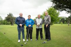 no repro fee: Limerick Chamber Inaugural Golf Classic which was sponsored by Mr Binman and held in the Limerick Golf Course on 11th May.  From left to right:  Pierce Dannaher , Geraldine Carroll, Sean O’Connor, Dave O’Malley representing PWC.