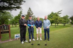 no repro fee: Limerick Chamber Inaugural Golf Classic which was sponsored by Mr Binman and held in the Limerick Golf Course on 11th May.  From left to right: Jason Kenny, Andrew Flaherty, John Blake, John O’Neill representing UL.