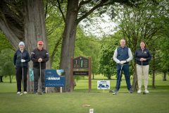 no repro fee: Limerick Chamber Inaugural Golf Classic which was sponsored by Mr Binman and held in the Limerick Golf Course on 11th May.  From left to right: Ciara O’Keeffe, Ian Gardiner, Andy Hall, Aileen Lawlor repersenting Northern Trust.