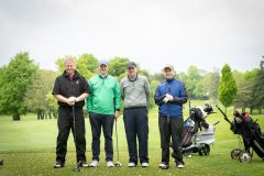 no repro fee: Limerick Chamber Inaugural Golf Classic which was sponsored by Mr Binman and held in the Limerick Golf Course on 11th May.  From left to right: Damien Garrihy,  Ronan Mulvihill, Maurice Noonan, Justin Kehoe representing AIB.