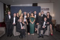 from left to right: Paul Brady, Eanna Brennan, Elaine Carroll, Mike Johnson,Susan Walshe, Andy Cleary, Catherine Lavin, Leanne Stern,  Mark Herarty, Ciara Sheehan, Paddy Finn, Michael Keane, Deborah Finn all from EY/ Sponsor of Best ESG: Environmental Impact Award